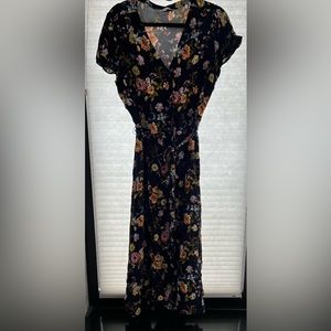 Loft Floral Midi Dress, Size 12
